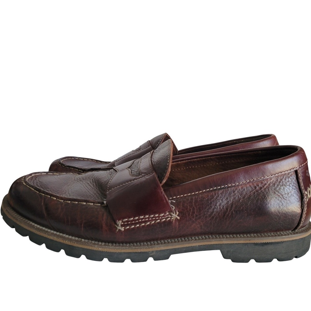 Columbia Summer Lake Slip On Leather Loafers Men Size 12 BM2292-230 Brown